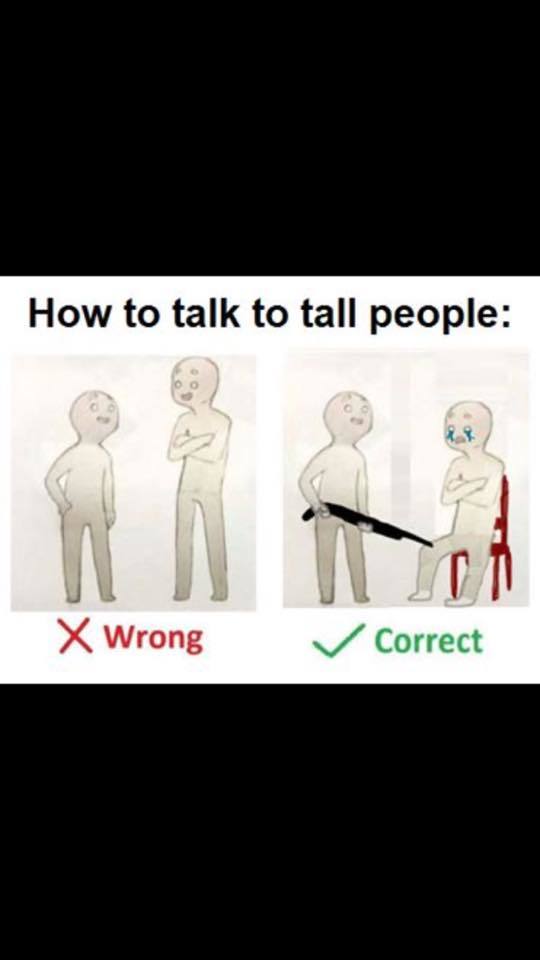 how to talk to tall people 