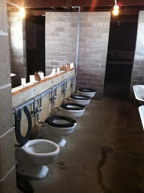 open toilets 