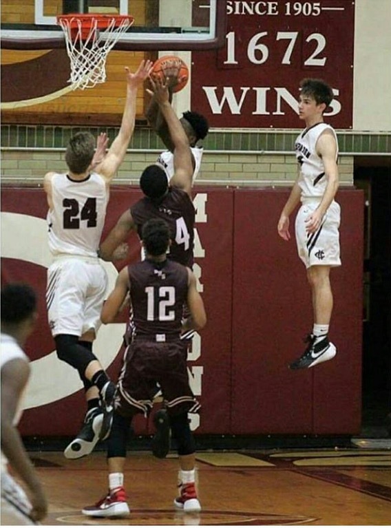 perfectly timed photo basketball