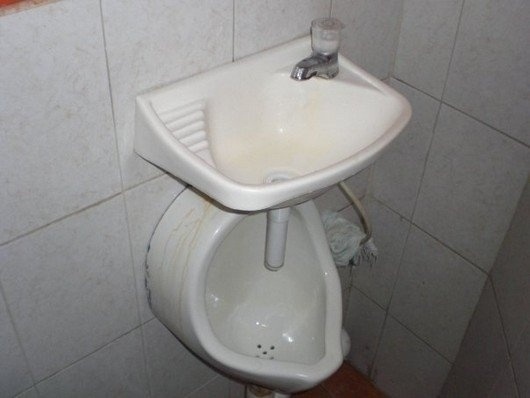 sink over urinal 