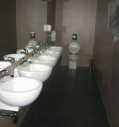 sinks and toilet 