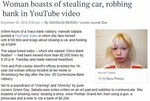 stealing car youtube video 