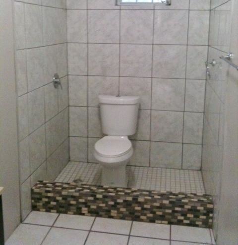 toilet in shower 