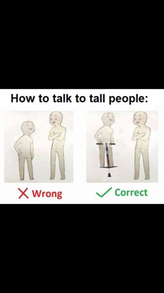 how to talk to short people 