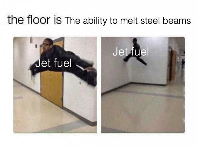 the floor is steel beams 