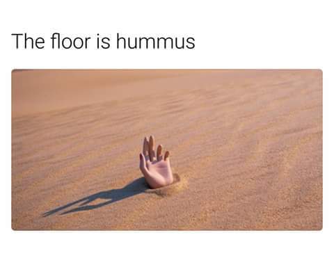 the floor is hummus 