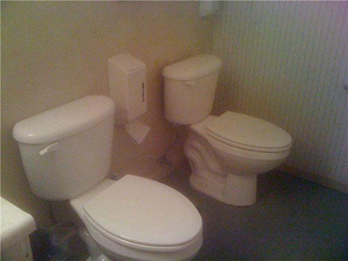 twin toilets 